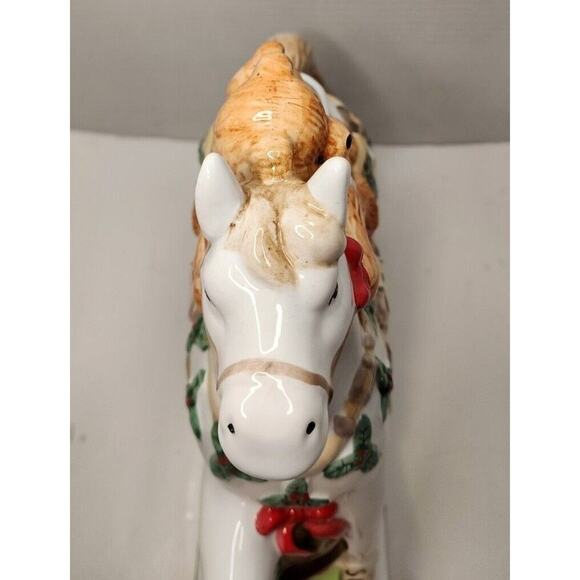 Musial Rocking Horse BEALS PALAIS ROYAL STAGE CHRISTMAS BEARS LARGE PORCELAIN - Picture 6 of 16